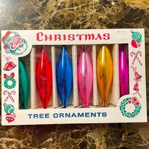 Vintage Teardrop Christmas Ornaments